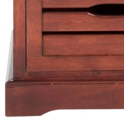 Sarina 5-Drawer Red Cabinet by SAFAVIEH -Safavieh Sales Store dark cherry safavieh accent cabinets amh5714d 77 1000