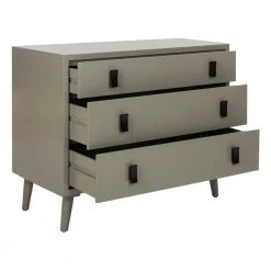 Blaize 3-Drawer Gray/Black Nightstand Chest by SAFAVIEH -Safavieh Sales Store dark gray black safavieh chest of drawers chs6601a 4f 1000