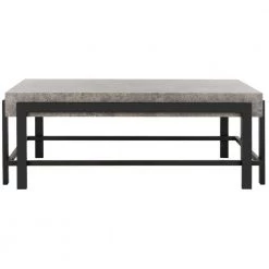 Oliver 44 in. Dark Gray/Black Wood Coffee Table by SAFAVIEH