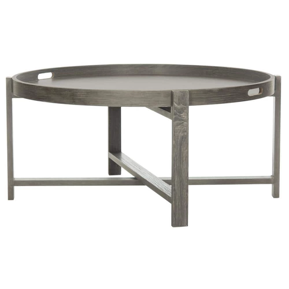 Cursten 33 in. Dark Gray Wood Coffee Table by SAFAVIEH 6 Cursten 33 in. Dark Gray Wood Coffee Table by SAFAVIEH - Image 4
