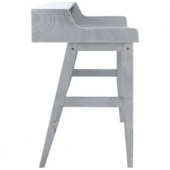 Wrigley 47.2 in. Gray Wood Writing Desk by SAFAVIEH -Safavieh Sales Store dark gray safavieh writing desks dsk1400a 4f 1000