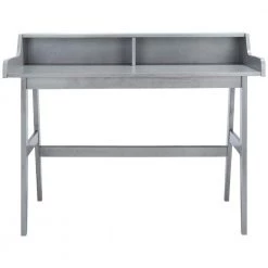 Wrigley 47.2 in. Gray Wood Writing Desk by SAFAVIEH