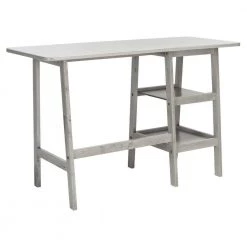 Sofara 47.2 in. Gray Wood Writing Desk by SAFAVIEH -Safavieh Sales Store dark gray safavieh writing desks dsk1403b 31 1000