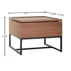 Kristie 24 in. Dark Brown/Black Wood Coffee Table with Lift Top by SAFAVIEH -Safavieh Sales Store dark oak black safavieh coffee tables fox2240a 40 1000