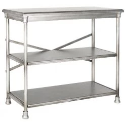 Jamison 32.5 in. Silver Metal 2-shelf Bookcase by SAFAVIEH -Safavieh Sales Store dark silver safavieh bookcases bookshelves amh1535a 4f 1000