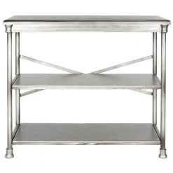 Jamison 32.5 in. Silver Metal 2-shelf Bookcase by SAFAVIEH -Safavieh Sales Store dark silver safavieh bookcases bookshelves amh1535a c3 1000