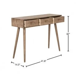 Albus 42 in. 3-Drawer Brown Wood Console Table by SAFAVIEH -Safavieh Sales Store desert brown safavieh console tables cns5701b 40 1000