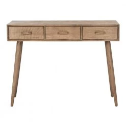 Albus 42 in. 3-Drawer Brown Wood Console Table by SAFAVIEH