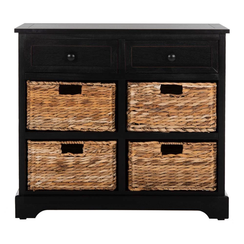 Herman 6-Drawer Black Nightstand Chest by SAFAVIEH 7 Herman 6-Drawer Black Nightstand Chest by SAFAVIEH - Image 6