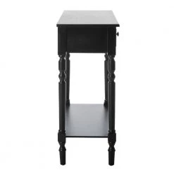 Rosemary 38 in. 2-Drawer Black Wood Console Table by SAFAVIEH -Safavieh Sales Store distressed black safavieh console tables amh5705b 1f 1000