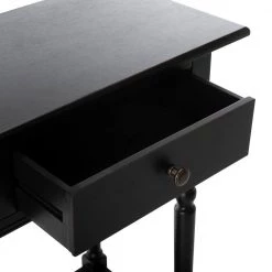 Rosemary 38 in. 2-Drawer Black Wood Console Table by SAFAVIEH -Safavieh Sales Store distressed black safavieh console tables amh5705b 66 1000