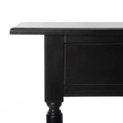 Rosemary 38 in. 2-Drawer Black Wood Console Table by SAFAVIEH -Safavieh Sales Store distressed black safavieh console tables amh5705b 76 1000