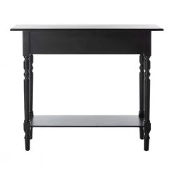 Rosemary 38 in. 2-Drawer Black Wood Console Table by SAFAVIEH -Safavieh Sales Store distressed black safavieh console tables amh5705b fa 1000