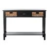 Christa 45 in. 3-Drawer Rustic Black Wood Console Table by SAFAVIEH -Safavieh Sales Store distressed black safavieh console tables amh5737a 64 1000