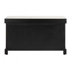 Freddy Rustic Black Storage Bench by SAFAVIEH -Safavieh Sales Store distressed black safavieh dining benches amh5736b 44 1000
