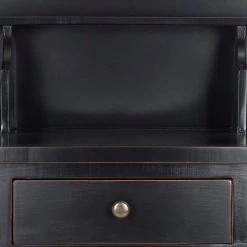 Landon 36 in. 5-Drawer Black Writing Desk by SAFAVIEH -Safavieh Sales Store distressed black safavieh secretary desks amh6516b fa 1000