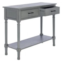Ryder 35.5 in. Rustic Gray 2-Drawer Console Table by SAFAVIEH -Safavieh Sales Store distressed gray safavieh console tables cns5719c 4f 1000