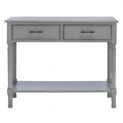 Ryder 35.5 in. Rustic Gray 2-Drawer Console Table by SAFAVIEH