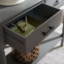 Ryder 35.5 in. Rustic Gray 2-Drawer Console Table by SAFAVIEH -Safavieh Sales Store distressed gray safavieh console tables cns5719c fa 1000