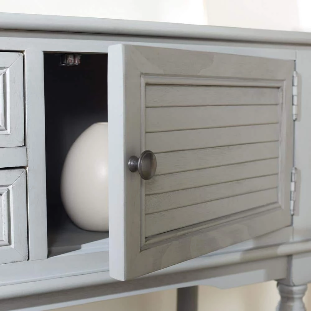 Tate 47.3 in. Rustic Gray Storage Console Table by SAFAVIEH 11 Tate 47.3 in. Rustic Gray Storage Console Table by SAFAVIEH - Image 9