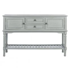 Tate 47.3 in. Rustic Gray Storage Console Table by SAFAVIEH