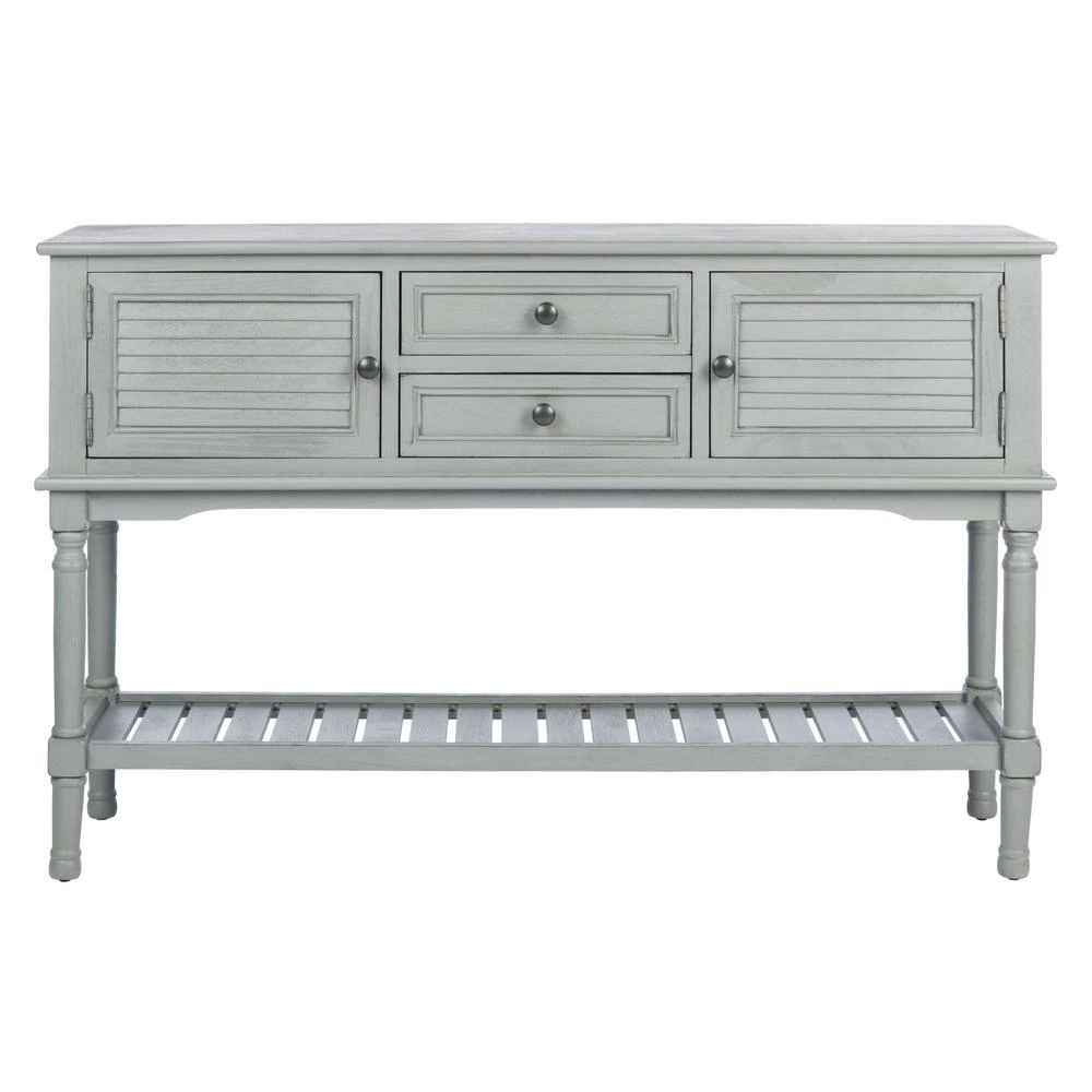 Tate 47.3 in. Rustic Gray Storage Console Table by SAFAVIEH 3 Tate 47.3 in. Rustic Gray Storage Console Table by SAFAVIEH