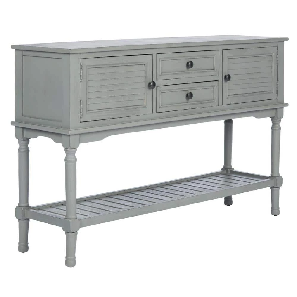 Tate 47.3 in. Rustic Gray Storage Console Table by SAFAVIEH 4 Tate 47.3 in. Rustic Gray Storage Console Table by SAFAVIEH - Image 2