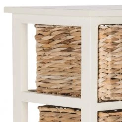 Vedette 5-Drawer White Storage Chest by SAFAVIEH -Safavieh Sales Store distressed white safavieh accent cabinets amh5739b 44 1000