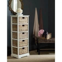 Vedette 5-Drawer White Storage Chest by SAFAVIEH
