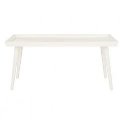 Nonie 42 in. Rustic White Wood Coffee Table by SAFAVIEH