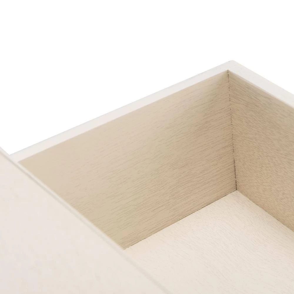 Halton 35.5 in. Rustic White 2-Drawer Console Table by SAFAVIEH 5 Halton 35.5 in. Rustic White 2-Drawer Console Table by SAFAVIEH - Image 3