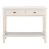 Halton 35.5 in. Rustic White 2-Drawer Console Table by SAFAVIEH 1 Halton 35.5 in. Rustic White 2-Drawer Console Table by SAFAVIEH -Safavieh Sales Store distressed white safavieh console tables cns5718a 64 1000
