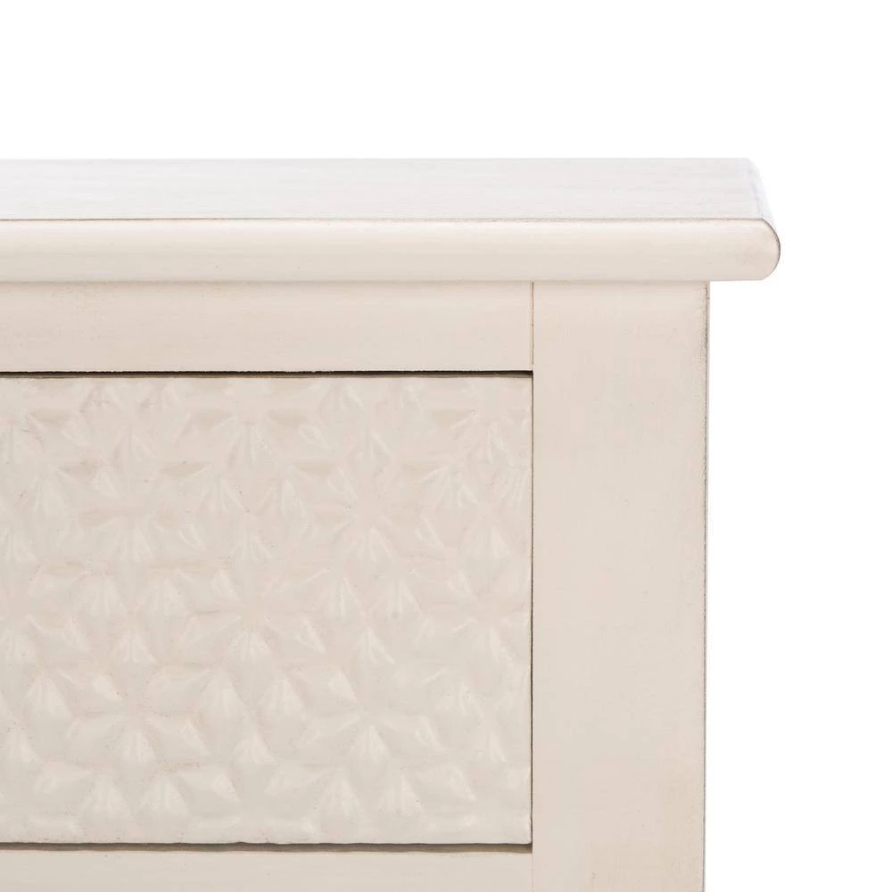Halton 35.5 in. Rustic White 2-Drawer Console Table by SAFAVIEH 13 Halton 35.5 in. Rustic White 2-Drawer Console Table by SAFAVIEH - Image 11