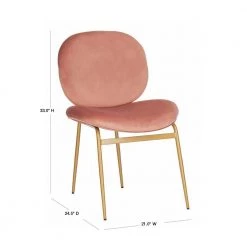 Jordana Pink/Gold Side Chair (Set of 2) by SAFAVIEH -Safavieh Sales Store dusty rose and gold safavieh accent chairs ach6200c set2 40 1000