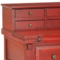 Abigail 29.7 in. Red 7 -Drawer File Storage Secretary Desk by SAFAVIEH 12 Abigail 29.7 in. Red 7 -Drawer File Storage Secretary Desk by SAFAVIEH -Safavieh Sales Store egyptian red safavieh secretary desks amh6520e c3 1000