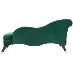 Caiden Dark Green/Black Chaise Lounge by SAFAVIEH -Safavieh Sales Store emerald black safavieh chaise lounges fox6284e 31 1000