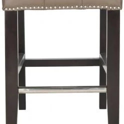 Thompson 25.8 in. Brown Cushioned Bar Stool by SAFAVIEH -Safavieh Sales Store espresso clay safavieh bar stools mcr4511e 4f 1000