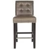 Thompson 25.8 in. Brown Cushioned Bar Stool by SAFAVIEH -Safavieh Sales Store espresso clay safavieh bar stools mcr4511e 64 1000
