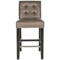 Thompson 25.8 in. Brown Cushioned Bar Stool by SAFAVIEH