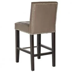 Thompson 25.8 in. Brown Cushioned Bar Stool by SAFAVIEH -Safavieh Sales Store espresso clay safavieh bar stools mcr4511e c3 1000