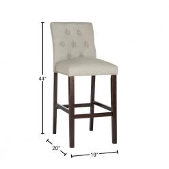 Norah 31.5 in. Light Gray/Dark Brown Bar Stool (Set of 2) by SAFAVIEH -Safavieh Sales Store espresso light gray safavieh bar stools fox6210d set2 40 1000