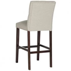 Norah 31.5 in. Light Gray/Dark Brown Bar Stool (Set of 2) by SAFAVIEH -Safavieh Sales Store espresso light gray safavieh bar stools fox6210d set2 4f 1000