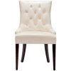 Amanda White/Cream Faux Leather Accent Chair by SAFAVIEH -Safavieh Sales Store flat cream cherry mahogany safavieh accent chairs mcr4515b 64 1000