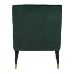 Mara Green/Gold Upholstered Accent Arm Chair by SAFAVIEH -Safavieh Sales Store forest green gold safavieh accent chairs ach4505e c3 1000