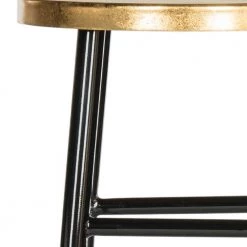 Emery 30 in. Black/Gold Bar Stool by SAFAVIEH -Safavieh Sales Store gold black safavieh bar stools fox3230c 1f 1000