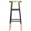 Emery 30 in. Black/Gold Bar Stool by SAFAVIEH -Safavieh Sales Store gold black safavieh bar stools fox3230c 64 1000