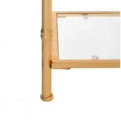 Arden 68 in. Gold/Clear Metal 6-shelf Bookcase by SAFAVIEH -Safavieh Sales Store gold clear safavieh bookcases bookshelves etg6201a fa 1000