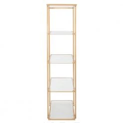 Francis 72 in. Gold/Clear Metal 5-shelf Bookcase by SAFAVIEH 11 Francis 72 in. Gold/Clear Metal 5-shelf Bookcase by SAFAVIEH -Safavieh Sales Store gold clear safavieh bookcases bookshelves etg6202a 4f 1000