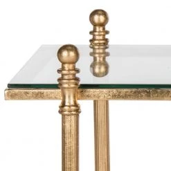 Tait 32 in. Gold/Glass Coffee Table by SAFAVIEH -Safavieh Sales Store gold clear safavieh coffee tables fox2569a c3 1000