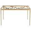 Rosalia 47 in. Gold/Glass Desk by SAFAVIEH